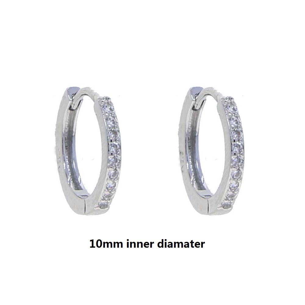 5mm-13mm Women's Eternity Hoop Earrings - Different Drips