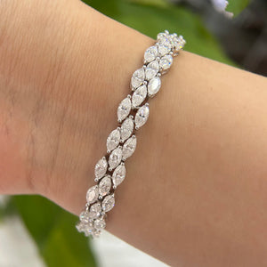 Women's S925 Moissanite Marquise Cut Diamond Bracelet - Different Drips