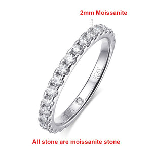 Women's S925 Moissanite Large Solitaire Halo Split Ring - Different Drips