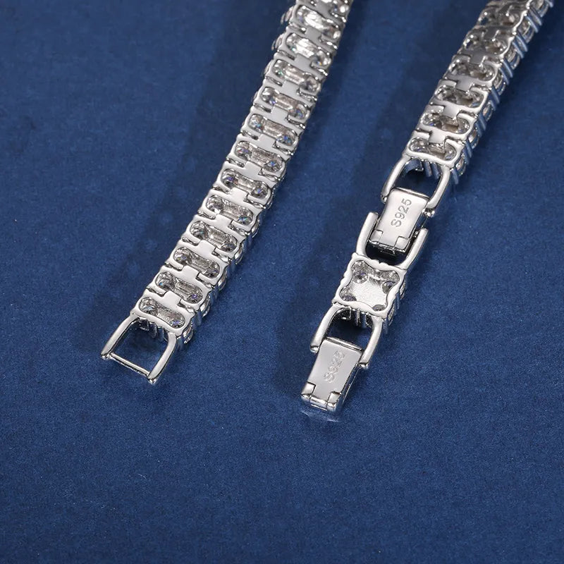 S925 Moissanite Double Row Tennis Bracelet - Different Drips