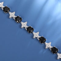 Thumbnail for 8mm S925 Black Moissanite Star Link Tennis Chain - Different Drips