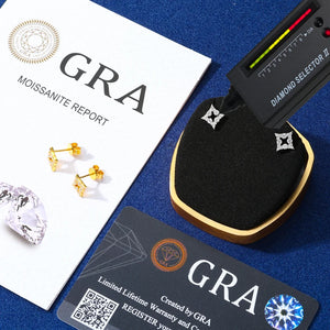 S925 Moissanite Compass Star Stud Earrings - Different Drips