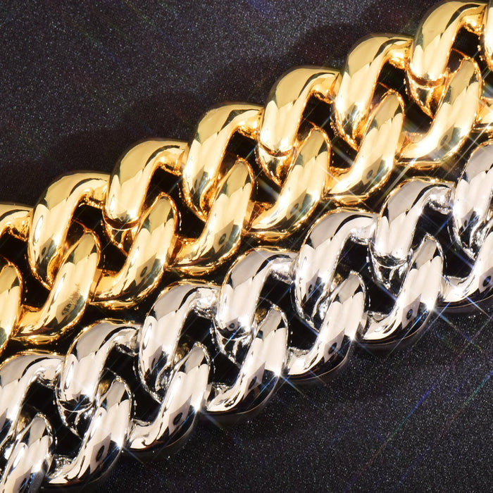 20mm Clustered Baguette Cuban Link Chain - Different Drips