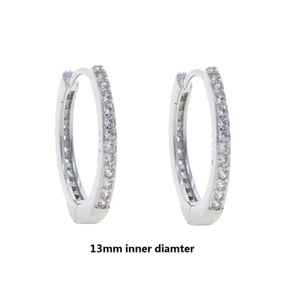 5mm-13mm Women's Eternity Hoop Earrings - Different Drips