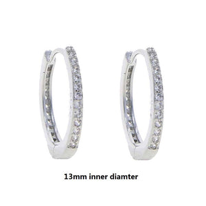 5mm-13mm Women's Eternity Hoop Earrings - Different Drips