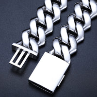 Thumbnail for 27mm S925 5-Row Moissanite Cuban Prong Chain - Different Drips