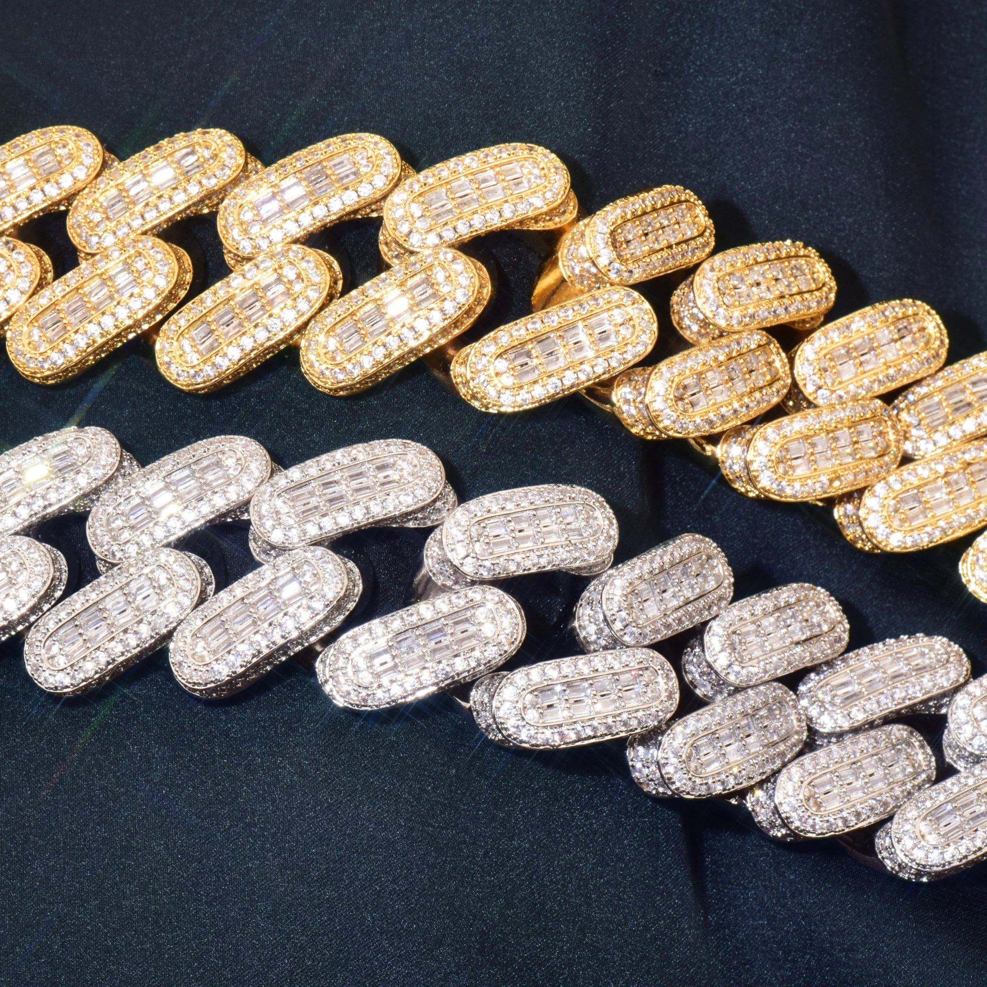 28mm Baguette Cuban Link chain - Different Drips