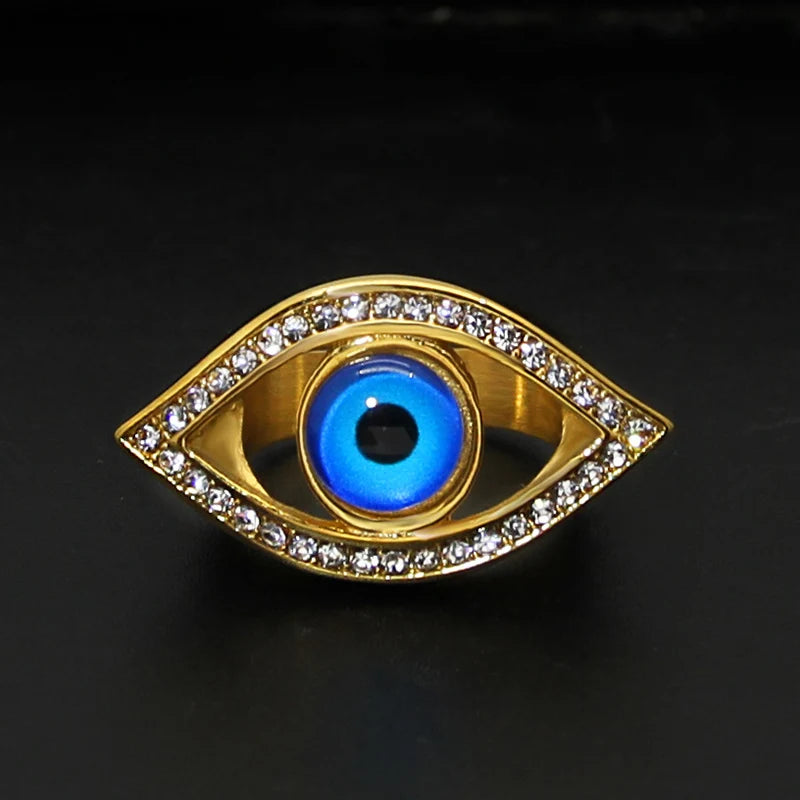 Evil Eye Pavé Statement Ring - Different Drips