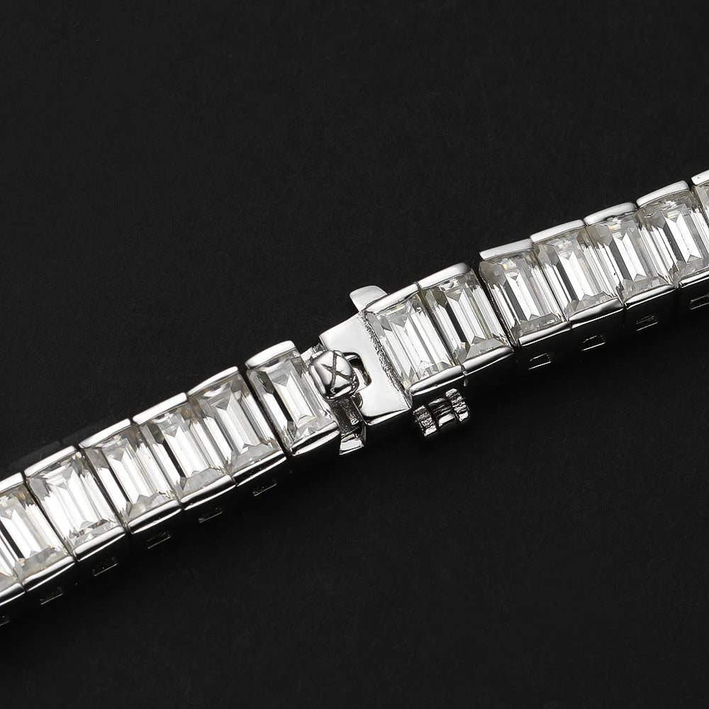 Women's S925 Baguette Diamond Tennis Bracelet - Different Drips