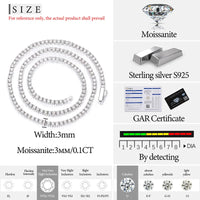 Thumbnail for 2-5mm S925 Moissanite Diamond Tennis Chain - Different Drips