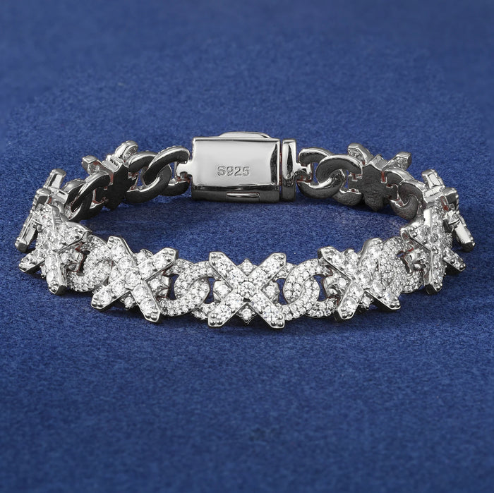 S925 XOXO Moissanite Link Bracelet - Different Drips