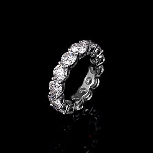 Women's S925 Moissanite Diamond Eternity Band Ring - Different Drips