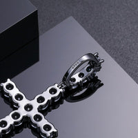 Thumbnail for S925 Black Moissanite Cross Pendant - Different Drips
