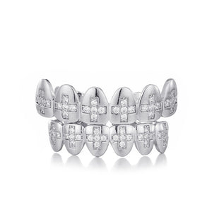 Iced Cross Pattern Grillz - Different Drips