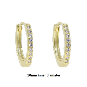 5mm-13mm Women's Eternity Hoop Earrings - Different Drips