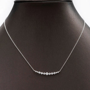 Women's S925 Moissanite Diamond Curved Center Fashion Necklace - Different Drips