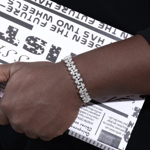 Budded Cross Link Moissanite Bracelet - Different Drips