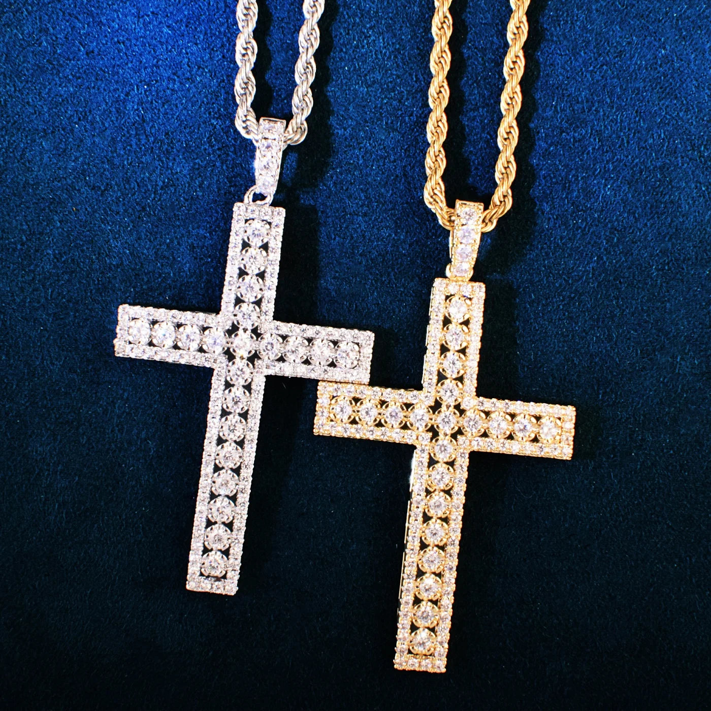 Diamond Lace Cross Pendant - Different Drips