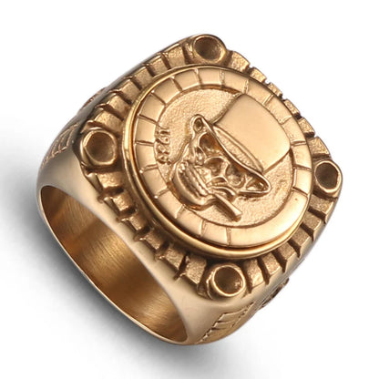Smoking Skull Chunky Signet Ring - Different Drips
