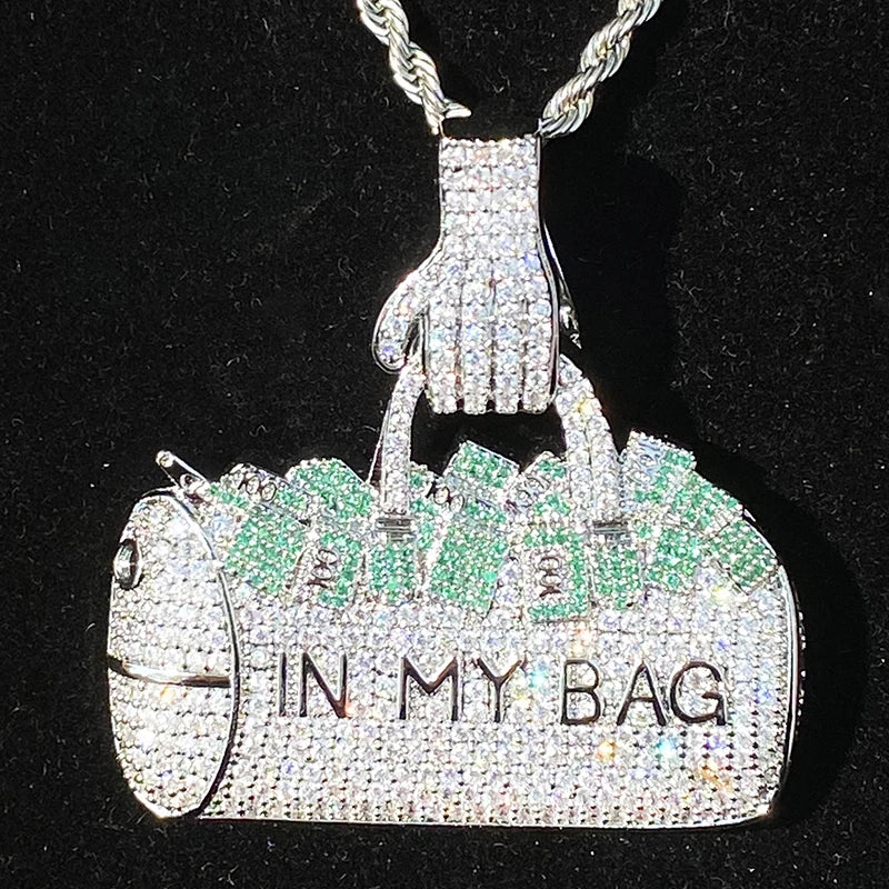 Iced In My Bag Money Duffle Pendant