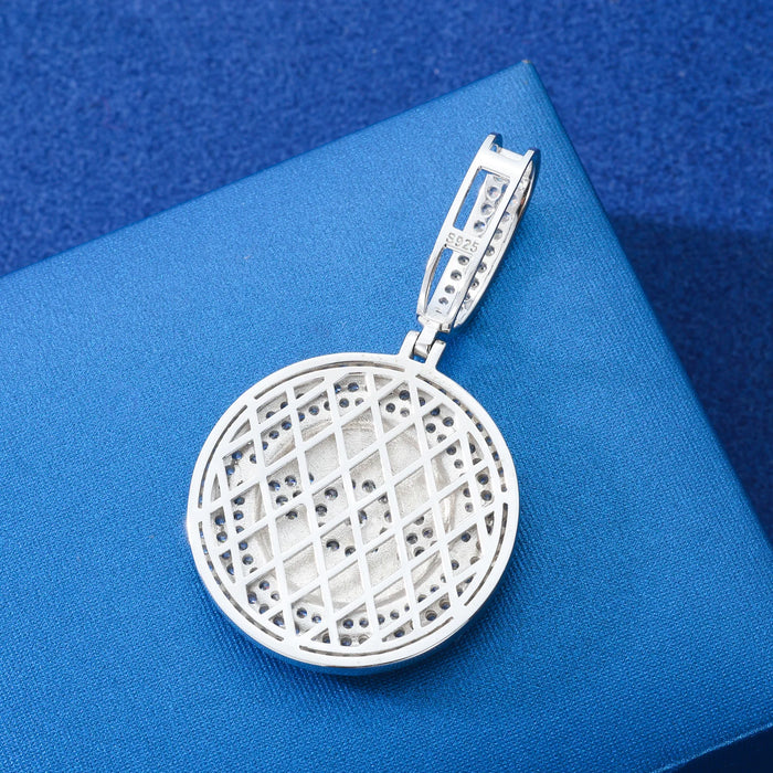 S925 Moissanite Evil Eye Medallion Pendant - Different Drips