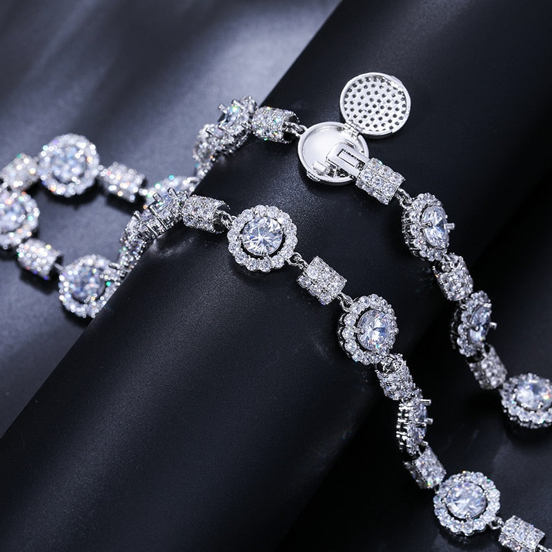 S925 Moissanite 14mm Diamond Stationed Bracelet - Different Drips