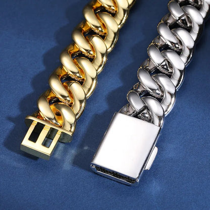 S925 Moissanite 20mm 5 Row Miami Cuban Bracelet - Different Drips