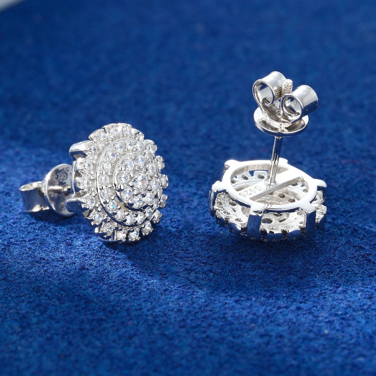 Sunburst Cluster Stud Earrings - Different Drips