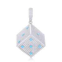 Thumbnail for S925 Moissanite Glow In The Dark Dice Pendant - Different Drips