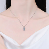 Thumbnail for Women's S925 Layered Round Cut Moissanite Diamond Pendant - Different Drips