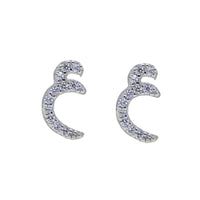 Thumbnail for S925 Women's Arabic Alphabet Letter Earrings - Different Drips