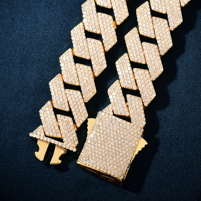 20mm Iced Out Cuban Prong Bracelet - Different Drips