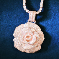 Thumbnail for Iced Out Rose Pendant - Different Drips