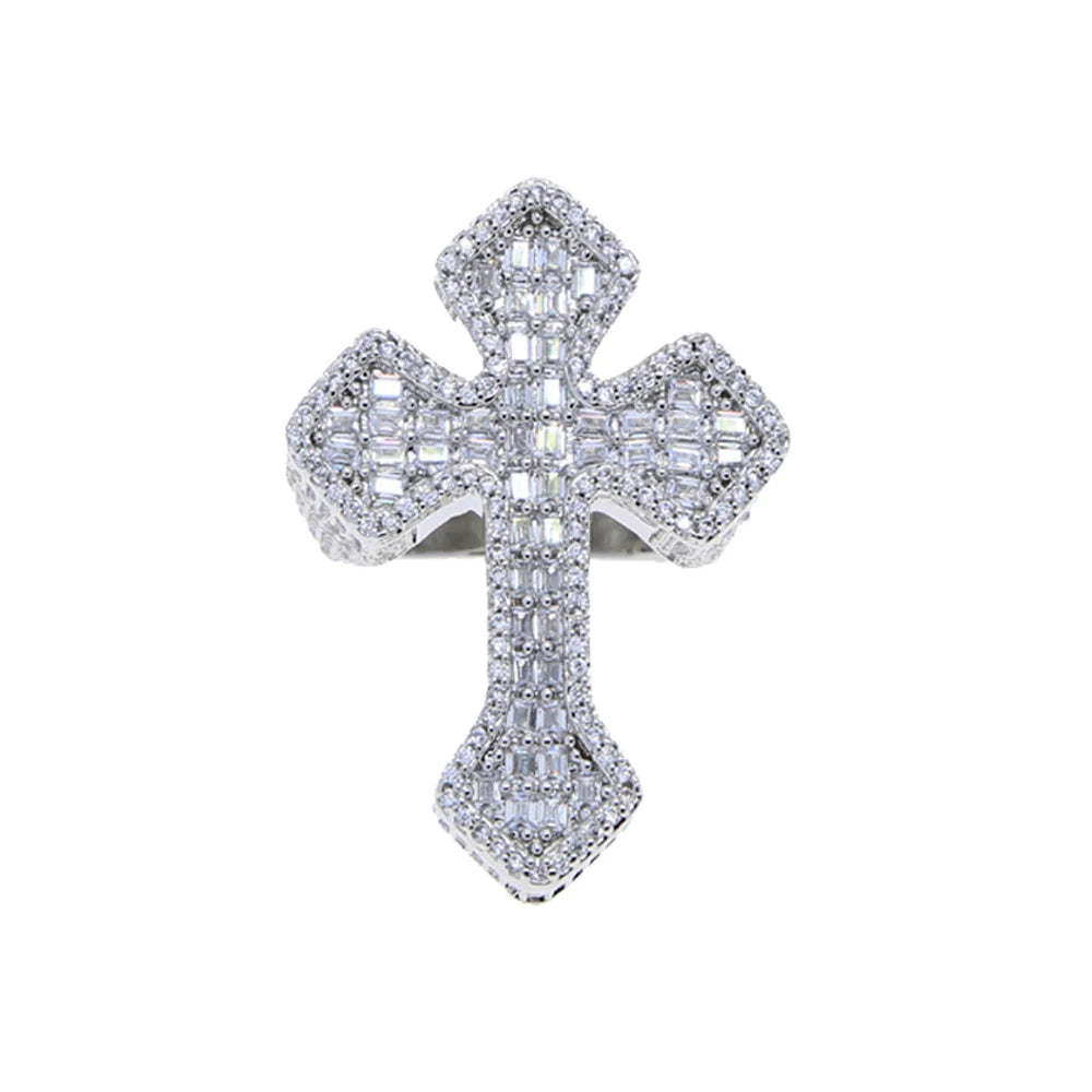 Baguette Large Royal Cross Ring - Different Drips