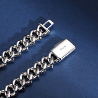 Thumbnail for 12mm S925 Moissanite Half Baguette Cuban Prong Link Chain - Different Drips