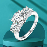 Thumbnail for Women's S925 Moissanite 3 Diamond Ring - Different Drips