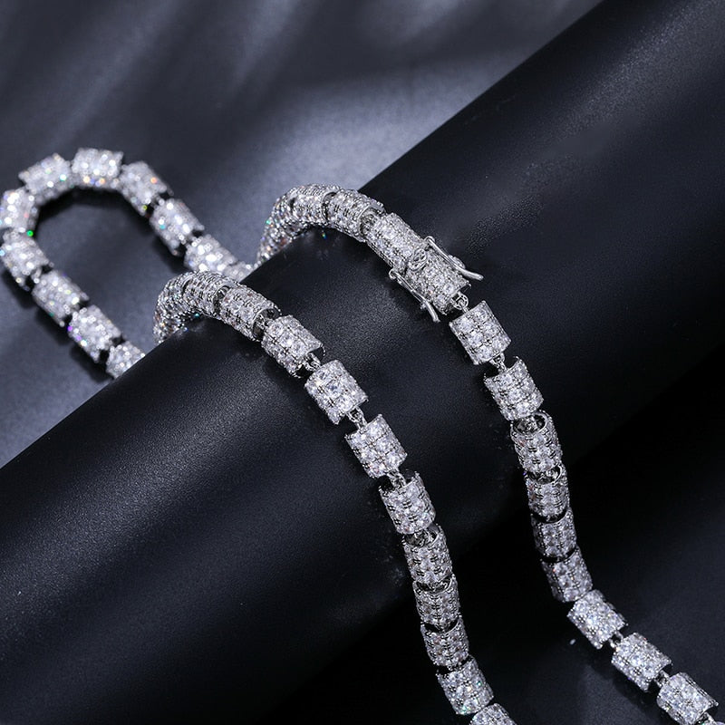 7mm S925 Moissanite Roll Chain - Different Drips