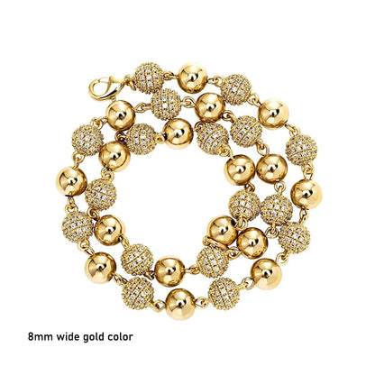 Iced Ball Bead Link Chain - Different Drips
