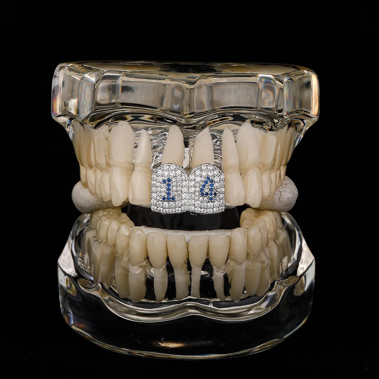 Iced Out 14 Double Tooth Grillz - Different Drips