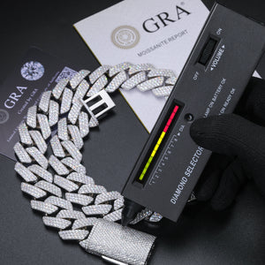 Moissanite Prong Cuban Chain 18k Gold (All Sizes) - Different Drips