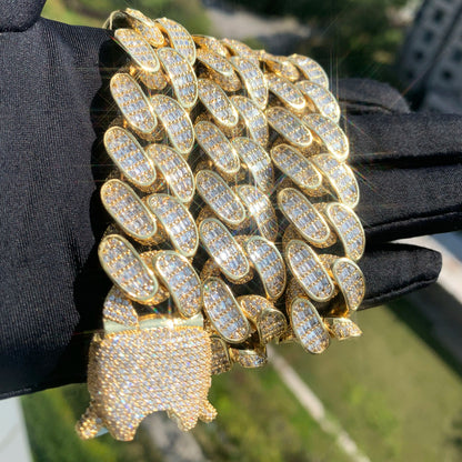 Iced Baguette 18mm Miami Cuban Chain