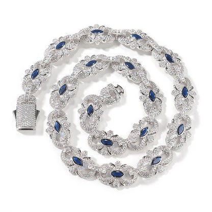 Diamond Floral Mariner Link Chain - Different Drips