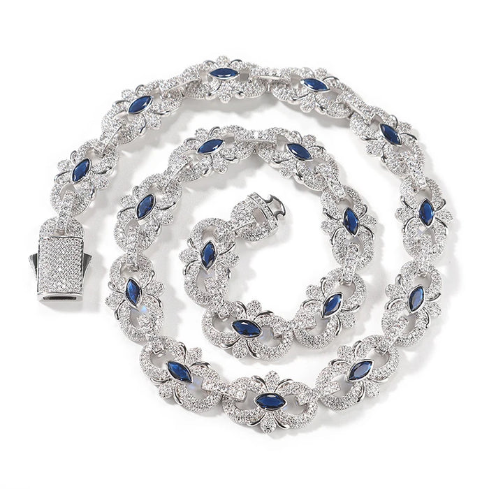 Diamond Floral Mariner Link Chain - Different Drips