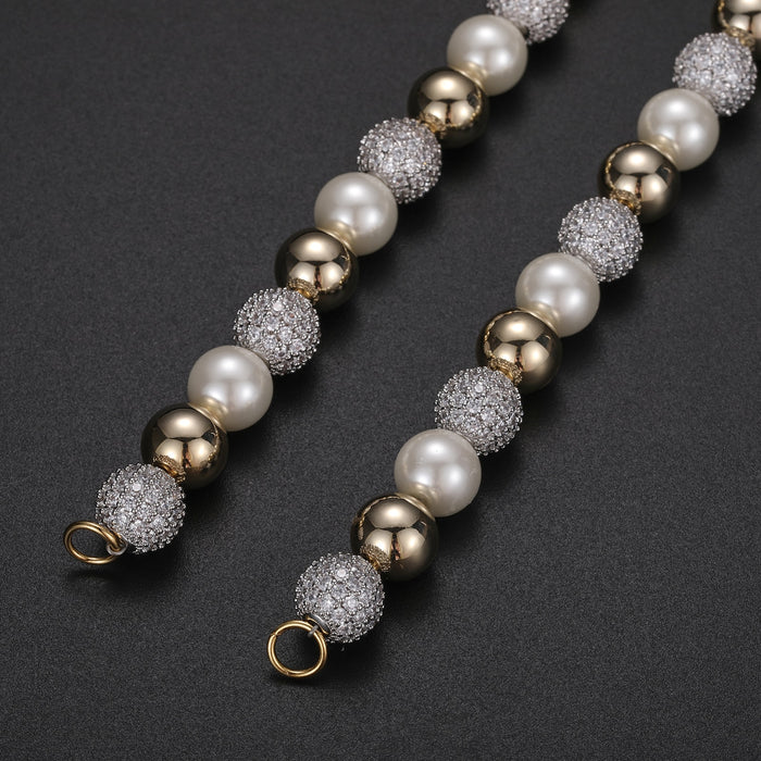 10mm Iced Pearl Link Chain - Different Drips