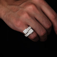 Thumbnail for S925 Baguette Moissanite Overlapping Ring - Different Drips
