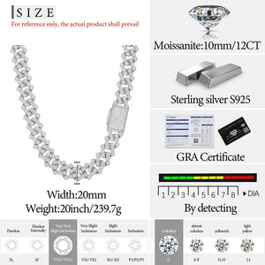 S925 Moissanite Diamond Spine Link Chain - Different Drips