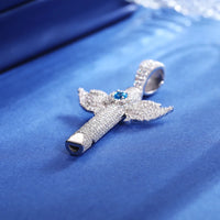 Thumbnail for S925 Birth Stone Moissanite Winged Whistle Pendant - Different Drips