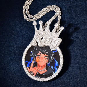 Crowned King Custom Photo Pendant - Different Drips