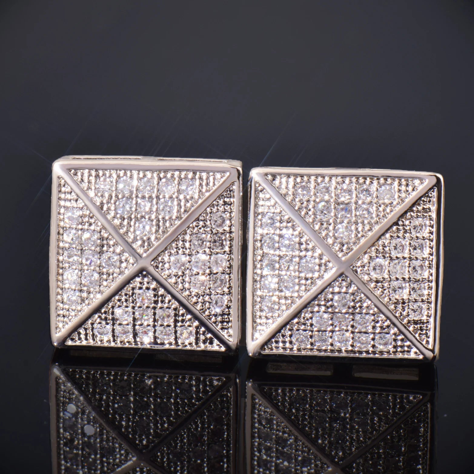 10mm Square Cut Umbrella Earrings - Different Drips