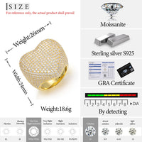 Thumbnail for S925 Moissanite Heart Ring - Different Drips